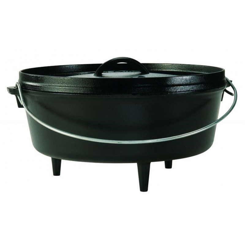 Dvojitý litinový hrnec Lodge Camp Dutch Oven s poklicí 3,8 l