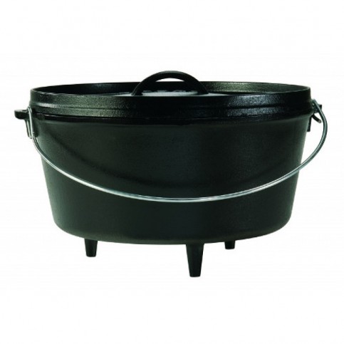 Dvojitý litinový hrnec Lodge Camp Dutch Oven s poklicí  7,6 l