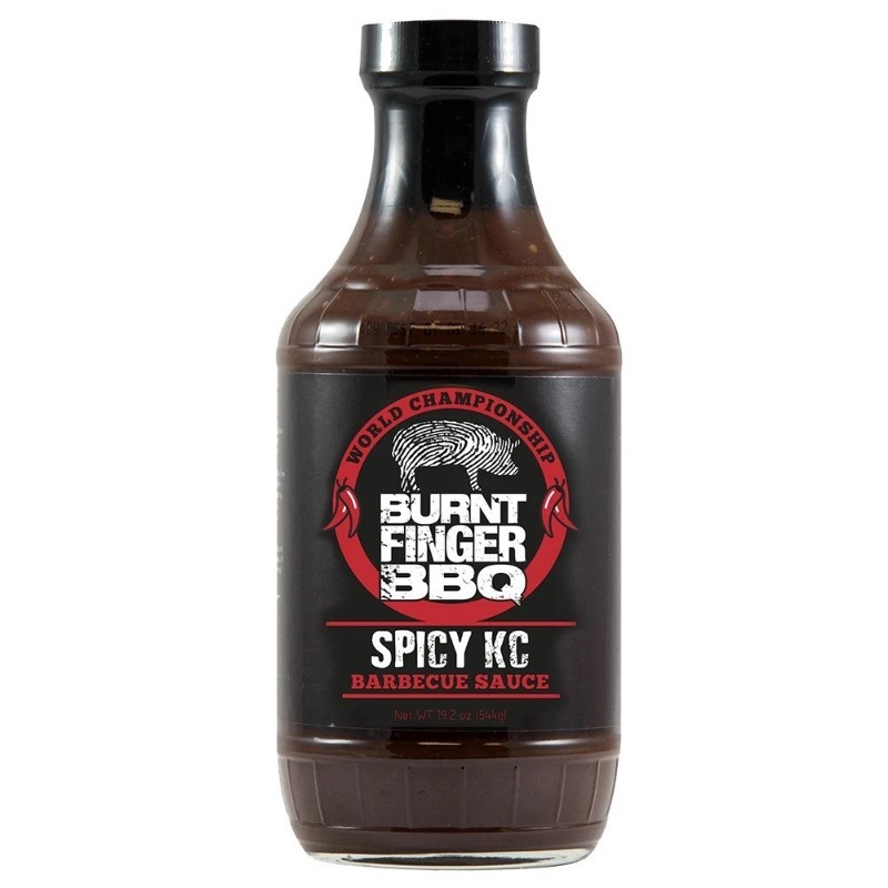 BBQ grilovací omáčka Spicy KC sauce 544g Burnt Finger
