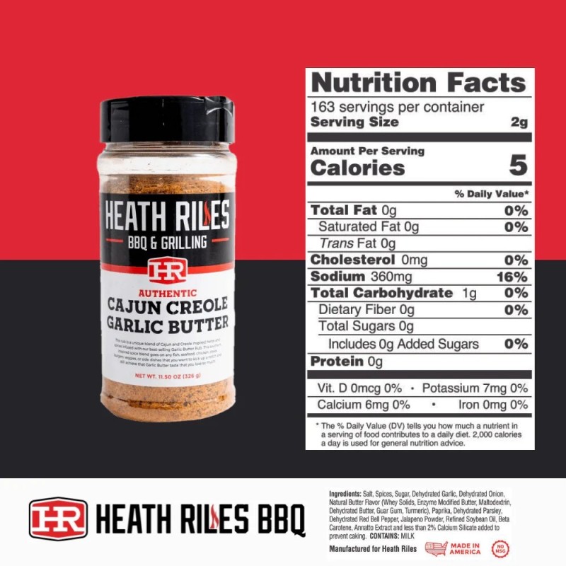 Heath Riles BBQ Cajun Creole Garlic Butter Seasoning - The BBQ Allstars