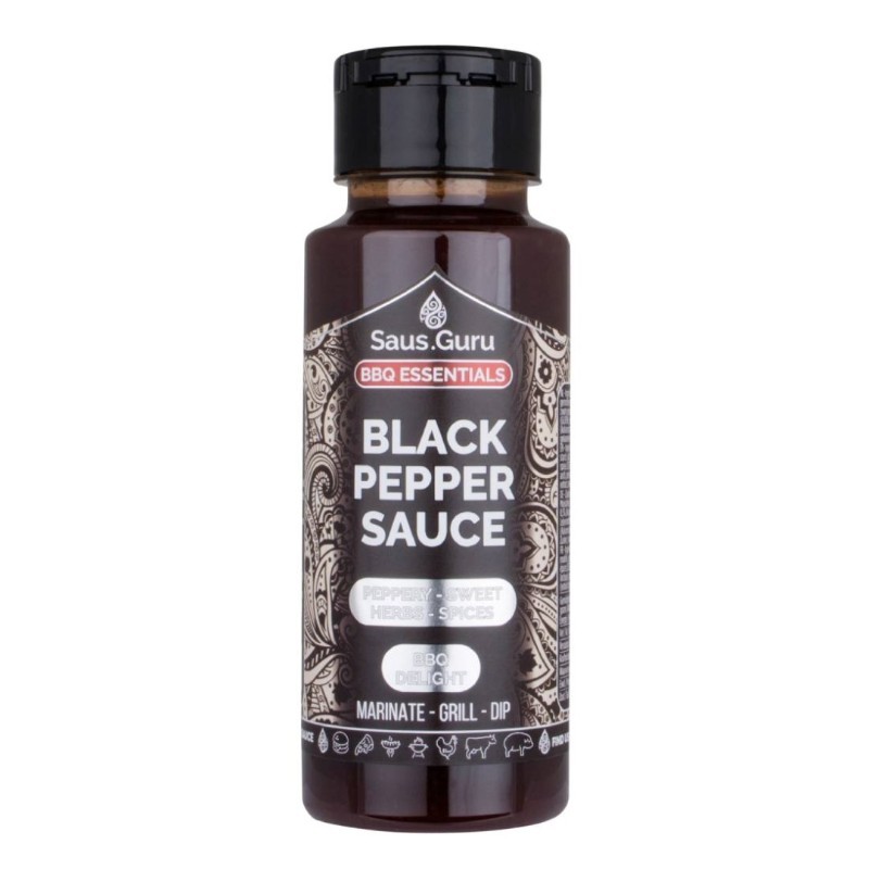 BBQ grilovací omáčka Black Pepper 250ml Saus.Guru