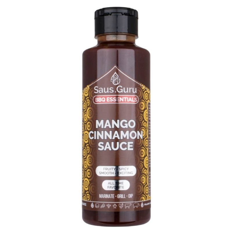 BBQ grilovací omáčka Mango Cinnamon 500ml Saus.Guru
