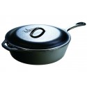Hluboká litinová pánev Lodge 26 cm s poklicí