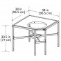Rohový rám stolu CORNER EGG pro BGE Large