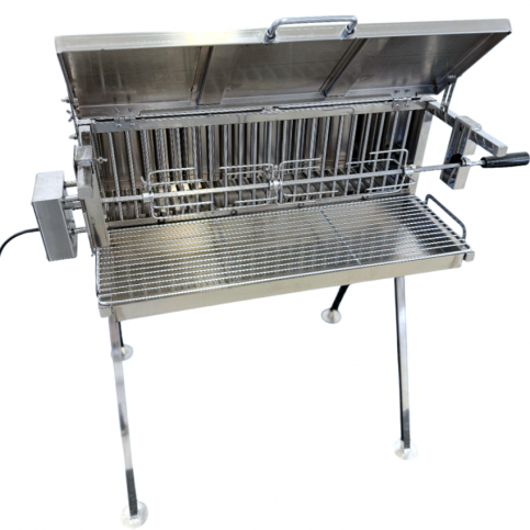 Nerezový gril na kuře s otočným rožněm UG Grill