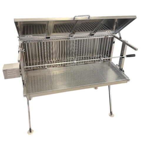 Nerezový gril na sele s otočným rožněm UG Grill