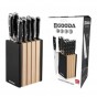 11-dílná sada kuchyňských nožů ve stojanu Gooda - černá