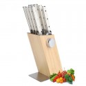 10-dílná sada kuchyňských nožů se stojanem iPureHome - světlá