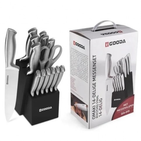 14-dílná sada kuchyňských nožů Gooda se stojanem