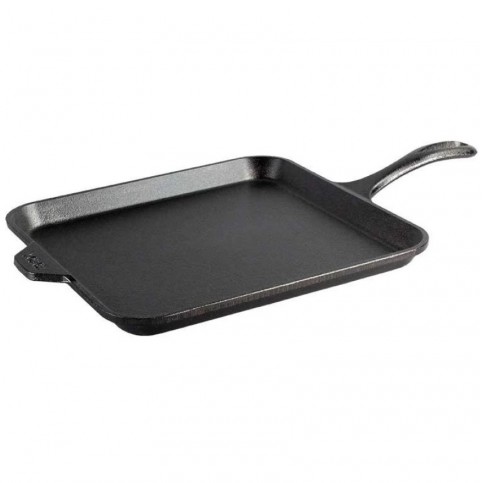 Čtvercová litinová pánev Lodge 28 cm - nízká