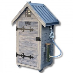 Dřevěná elektrická udírna s dymboxem 180L Kalme antracit