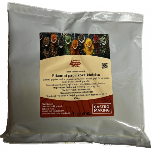 Pikantní papriková klobása Premium 330g Mistr Málek