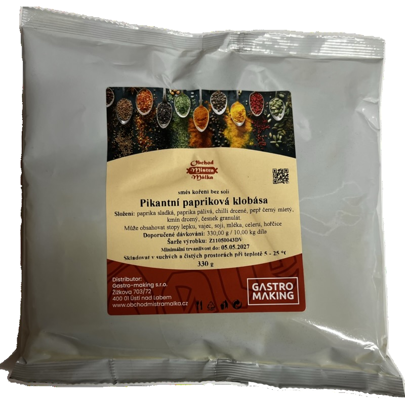 Pikantní papriková klobása Premium 330g Mistr Málek