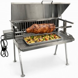 Nerezový gril na kuře a kýtu s otočným rožněm UG Grill