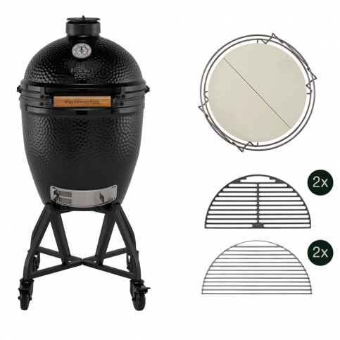Gril Big Green Egg Onyx Large se stojanem