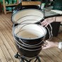Gril Big Green Egg Onyx Large se stojanem s madlem
