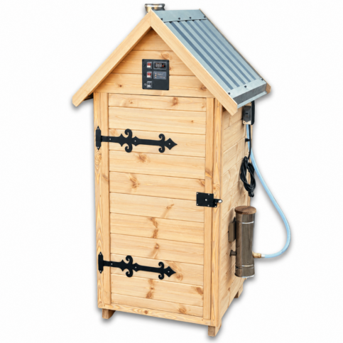 Dřevěná elektrická udírna s dymboxem 520L Kalme přírodní