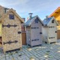Dřevěná elektrická udírna s dymboxem 520L Kalme přírodní