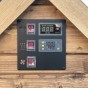 Dřevěná elektrická udírna s dymboxem 180L Kalme hnědá