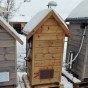 Dřevěná elektrická udírna s dymboxem 310L Kalme hnědá