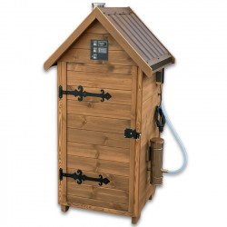 Dřevěná elektrická udírna s dymboxem 520L Kalme hnědá