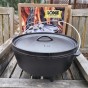 Dvojitý litinový hrnec Lodge Camp Dutch oven s poklicí  5,7 l