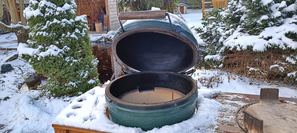 jak otevřít přimrzlé víko grilu big green egg