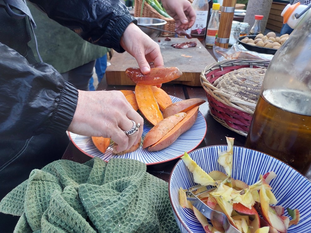 grilování zeleniny na big green egg