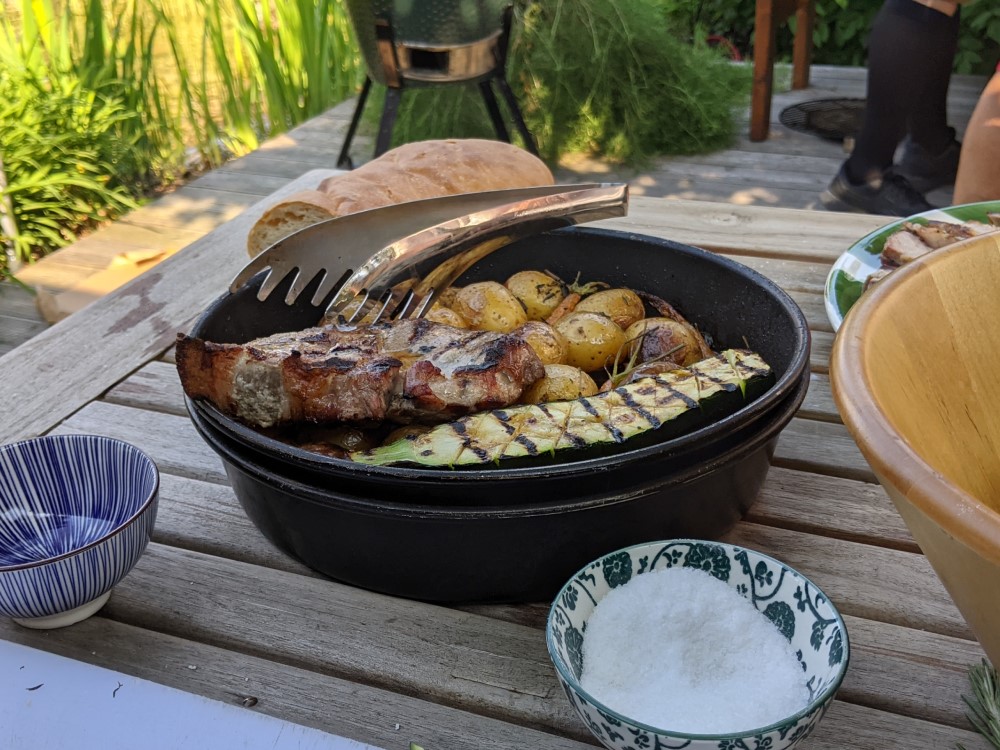 jak grilovat cuketu na big green egg