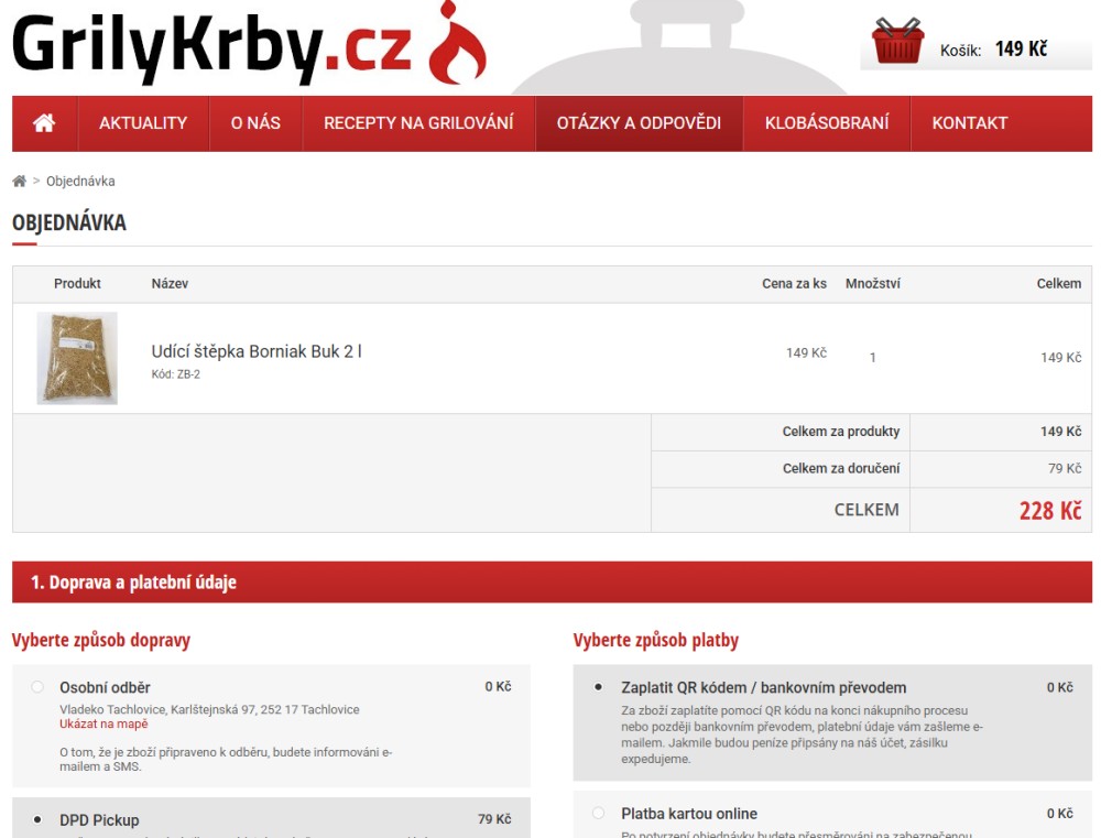 jak platit QR kódem na grilykrby.cz