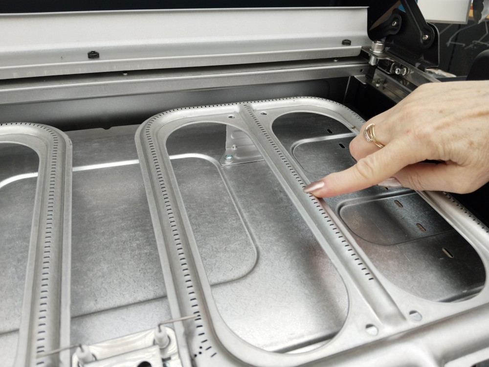 nerezový hořák grilu campingaz plancha onyx