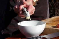 Recept na grilovaný špíz z lososa a krevet