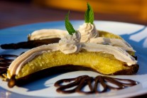 Recept na grilovaný banán s mascarpone