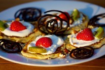 Recept na jablkové lívance se smetanou