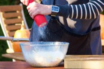 Recept na jablkové lívance se smetanou