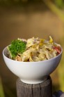 Recept na těstovinový salát s kuřecím masem