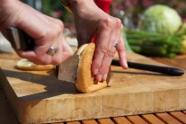 Recept na hamburger s trhaným kuřecím masem