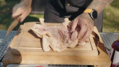 Grilované kuře s broskví a feta sýrem