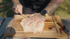 Grilované kuře s broskví a feta sýrem