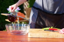 Recept na flank steak s chřestem