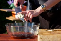 Recept na flank steak s chřestem