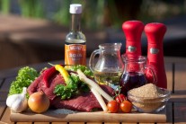 Recept na flank steak s chřestem