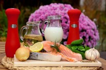 Recept na grilovaného lososa se špenátem