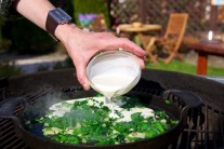 Recept na grilovaného lososa se špenátem